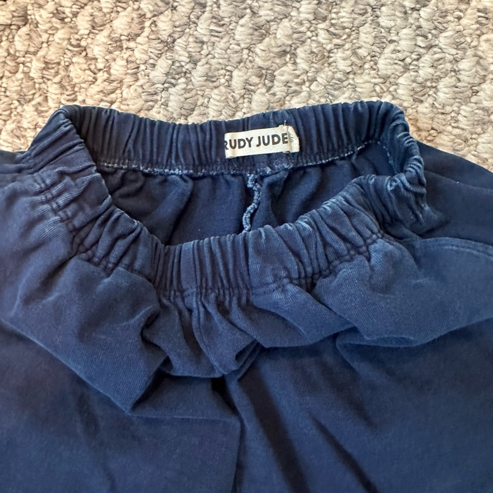 NWOT XS Rudy Jude Deep Blue Elastic Waist Pants - Picture 2 of 4